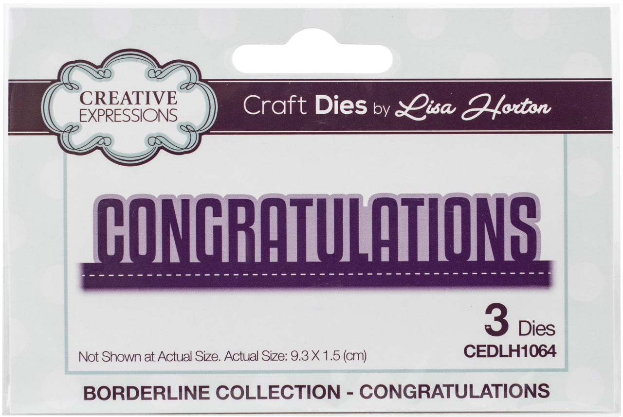 Creative Expressions Borderline Craft Dies By Lisa Horton - Congratulations