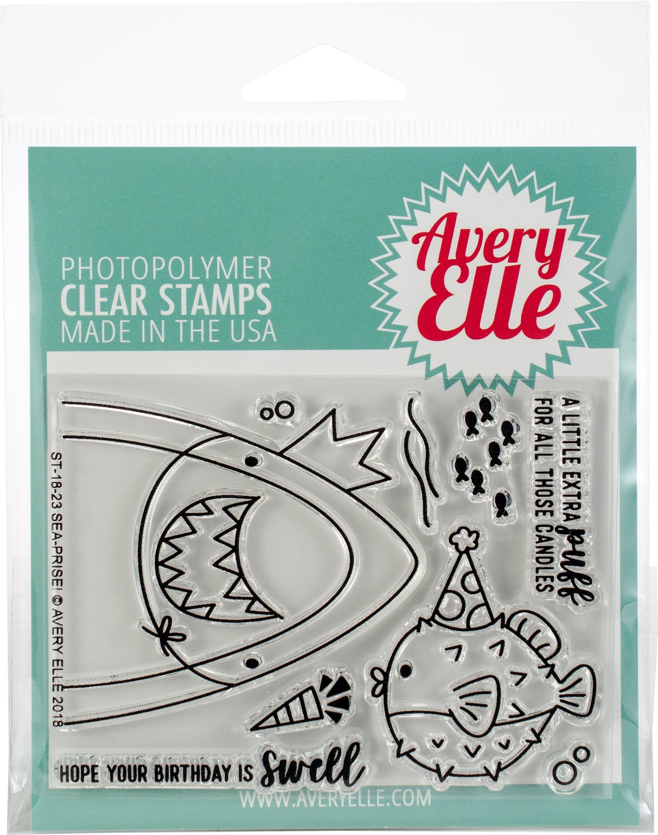 Avery Elle Clear Stamp Set 4"X3" - Sea-Prise!