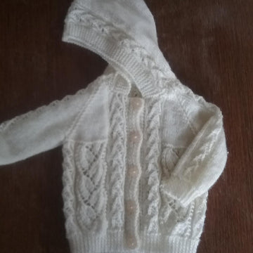 Lace Baby Hoodie and Cardigan