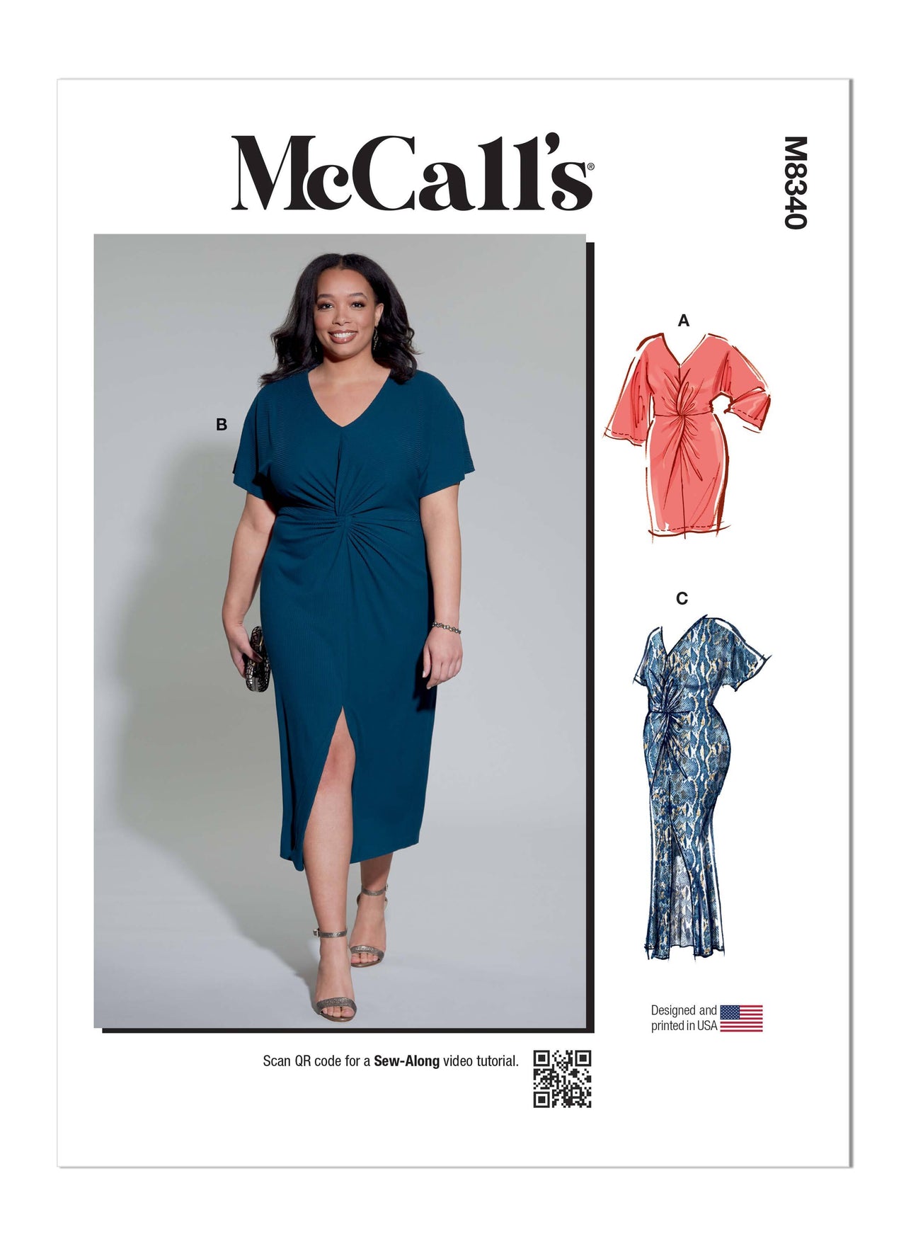 McCall's Women's Knit Dress M8340 - Sewing Pattern