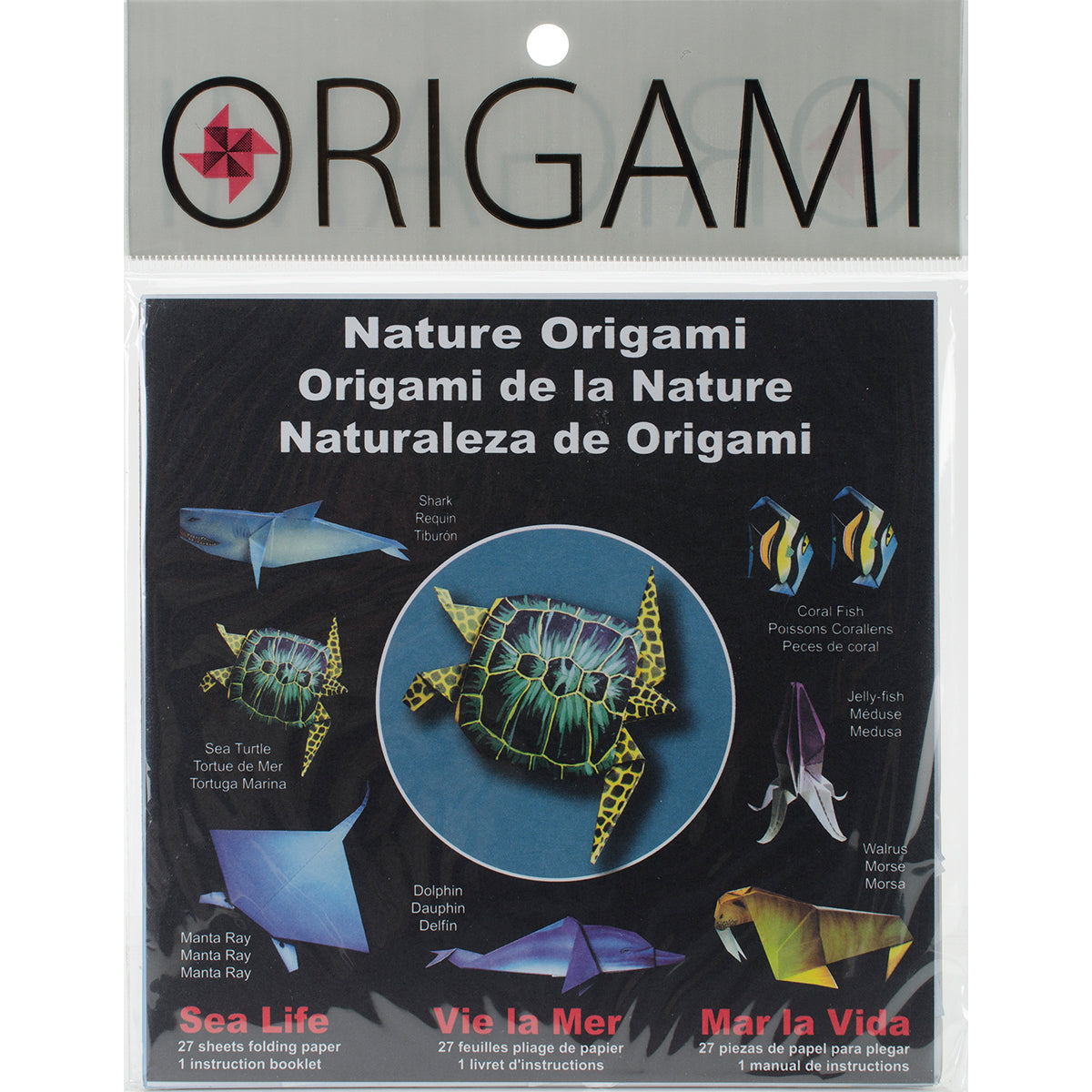 Yasutomo Fold 'Ems Origami Paper 6"X6" 27/Pkg - Sea Life, 9 Designs/3 Each