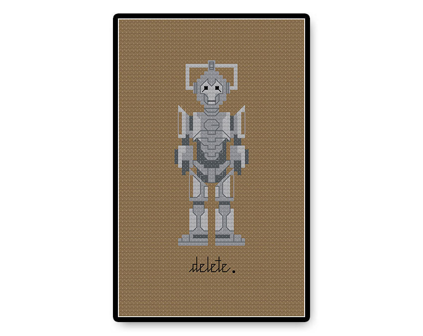 Delete - Cyberman - PDF Cross Stitch Pattern