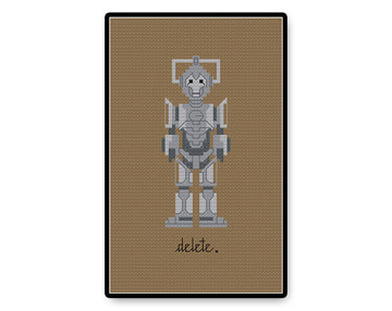 Delete - Cyberman - PDF Cross Stitch Pattern