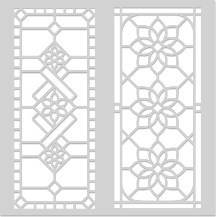 Hero Arts Stencil 6"X6" - Stained Glass Window