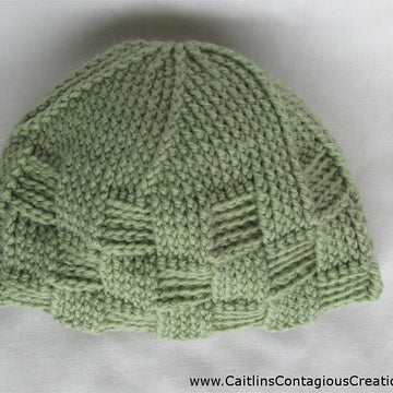 Spiral Star Basket Weave Beanie