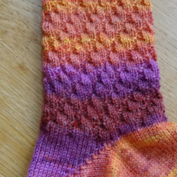 Southwestern Sunset - Toe up socks