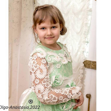 Lace white bolero for girls