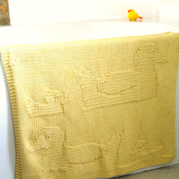 Easy Duck & Duckling baby blanket