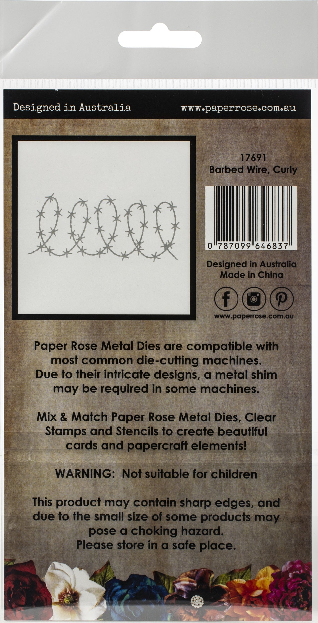 Paper Rose Dies - Barbed Wire Curly
