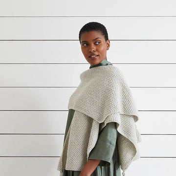 "Sami" - Shawl Knitting Pattern For Women in Debbie Bliss Cashmerino Aran by Debbie Bliss in Debbie Bliss - DB325