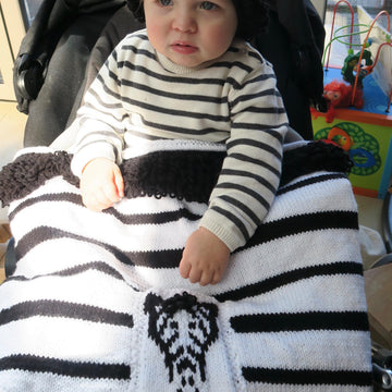 Zebra Car Seat/Pushchair Blanket, Hat & Toy