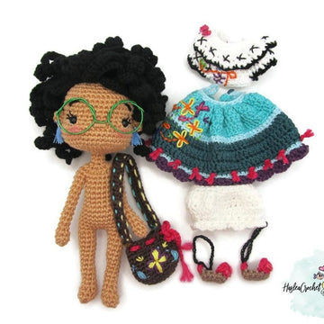 Doll crochet pattern tutorial Mirabel amigurumi