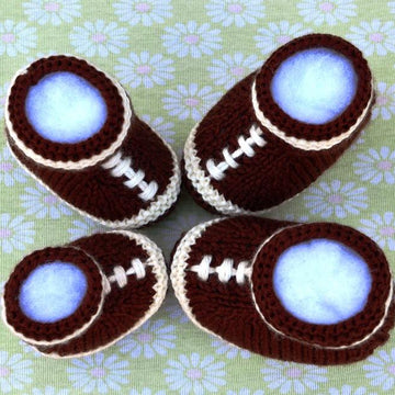 Football Baby Booties