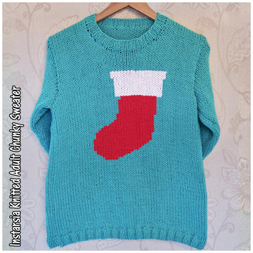 Intarsia -  Simple Christmas Stocking - Chart Only