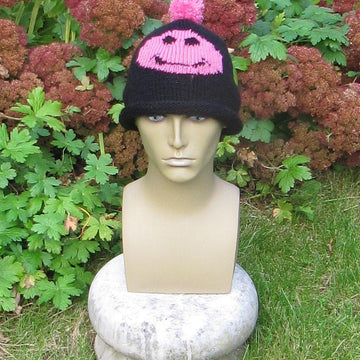 FREE Smiley Roll Brim Bobble Beanie