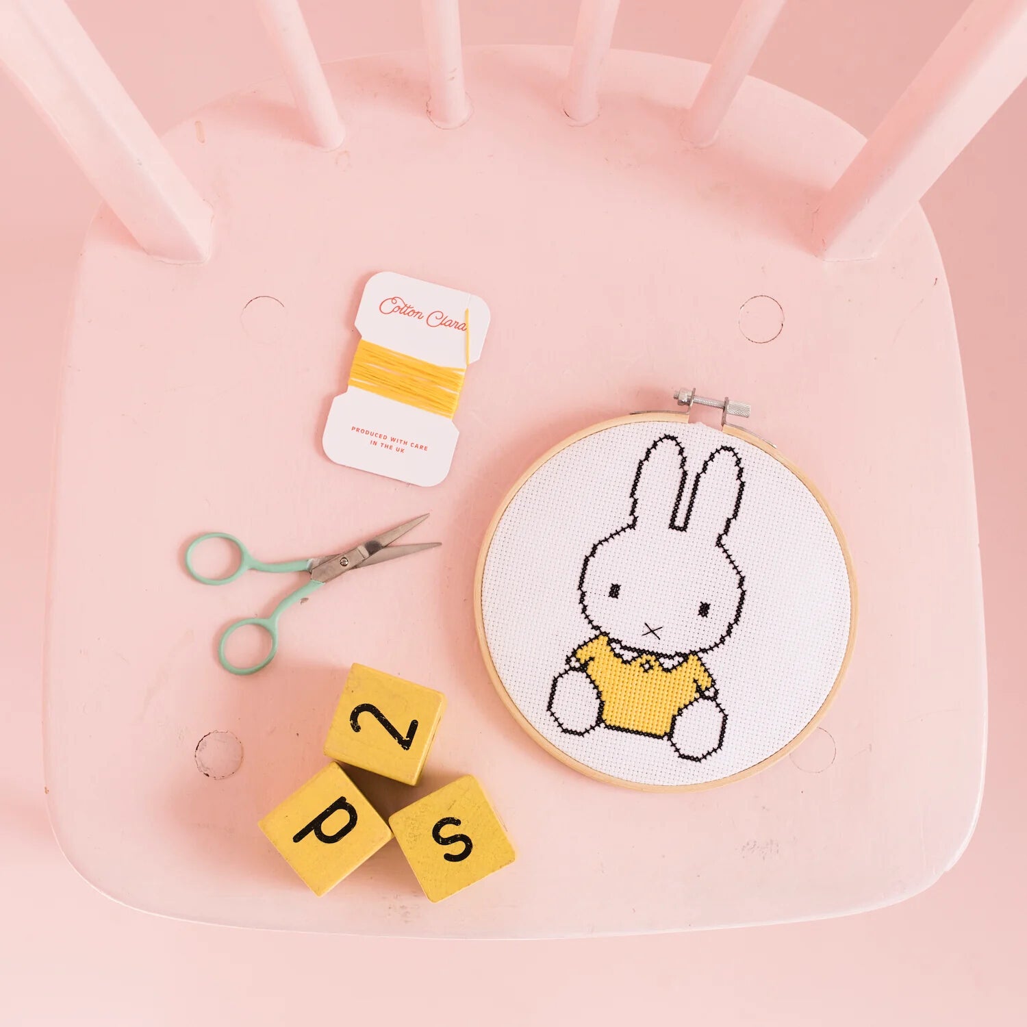 Cotton Clara Miffy Yellow Top Cross-Stitch Kit Cross Stitch Kit - 15cm