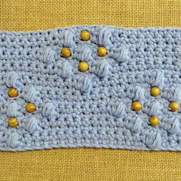Crochet Diamond Beaded Cushion