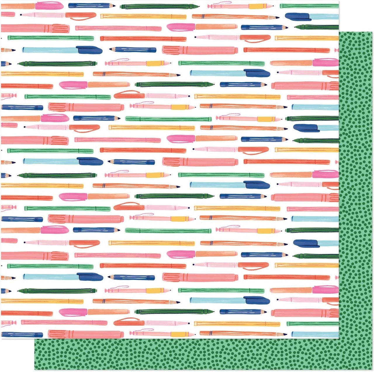 American Crafts Dear Lizzy She's Magic Double-Sided Cardstock 12"X12" 25/Pkg - Pen Pals