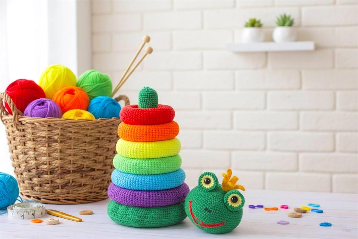 Stacking rings Rainbow Frog