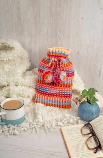 Squares and Stripes Hot Water Bottle Cover