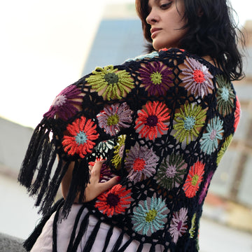 Astra crochet cardigan with fringe