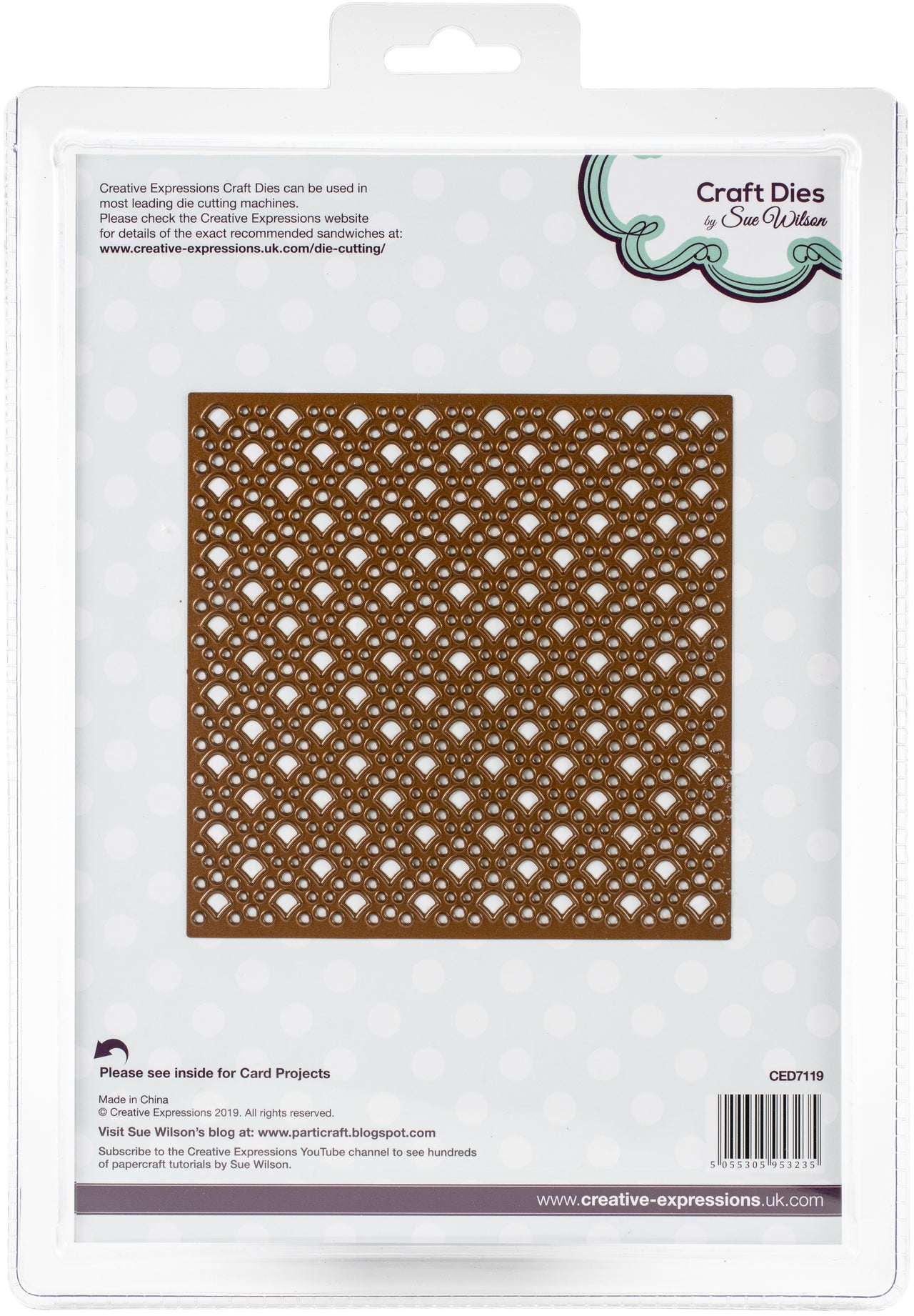 Creative Expressions Craft Dies By Sue Wilson - Background Dotty Scallop Celebration