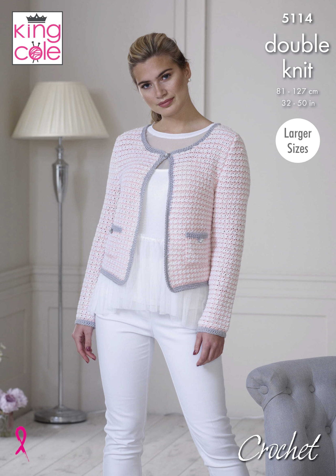 Jacket & Top in King Cole Finesse Cotton Silk DK - 5114pdf - Downloadable PDF