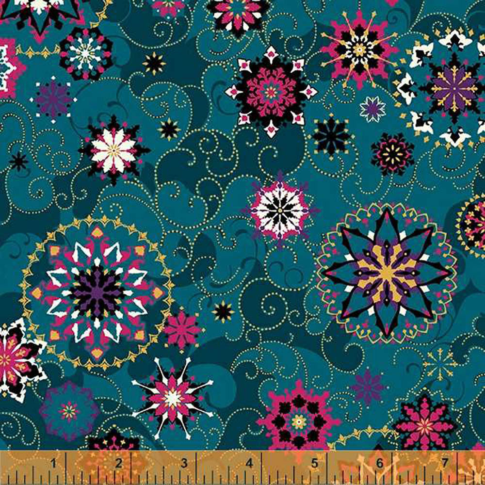 Windham Fabrics 108" Quilt Back - Winter Medallion