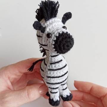 Zebra crochet pattern, mini amigurumi animals