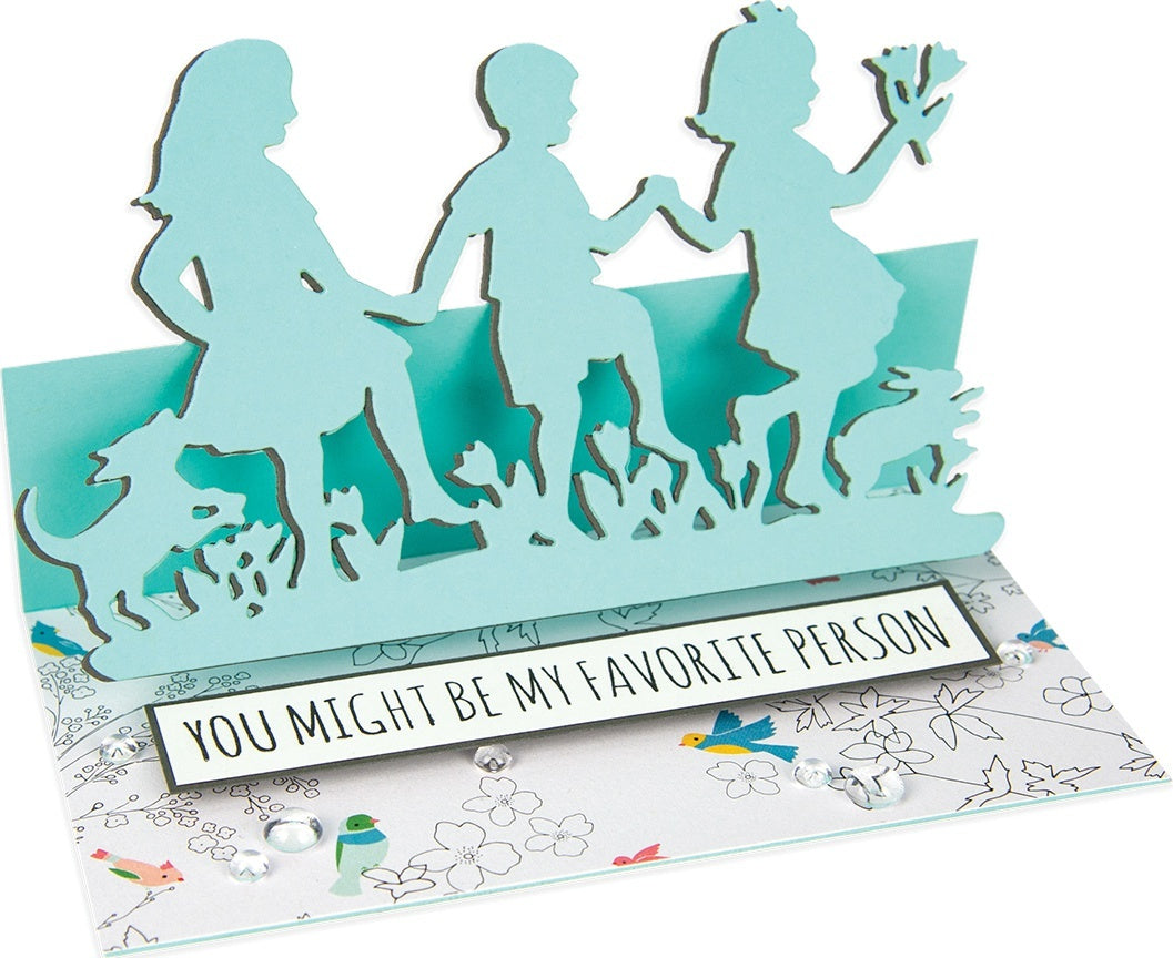 Spellbinders Shapeabilities Dies By Sharyn Sowell - Dance For Joy 5.3"X3.1"