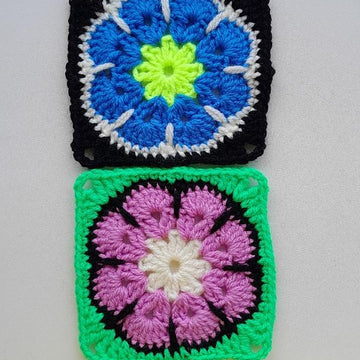 African Floral Granny Squares