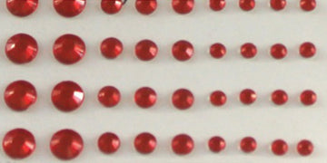 Eyelet Outlet Adhesive Jewels Multi-Size 100/Pkg - Red