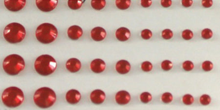 Eyelet Outlet Adhesive Jewels Multi-Size 100/Pkg - Red