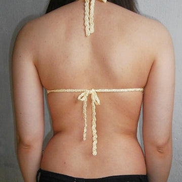 Pineapple square neck halter bikini top _ C20