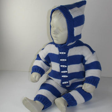 Baby Big Stripe Hoodie Onesie