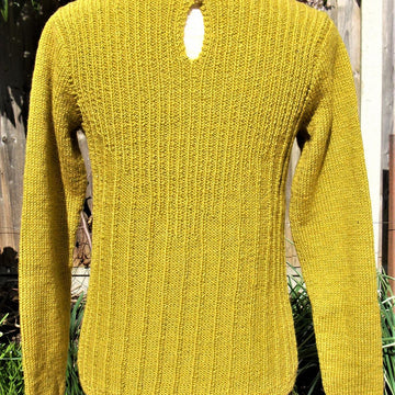 Ribbed Sweater with Collar