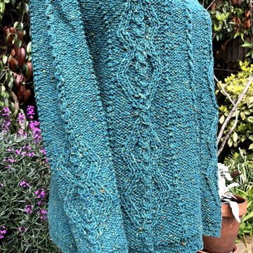 Cabled Diamond Patterned Sweater
