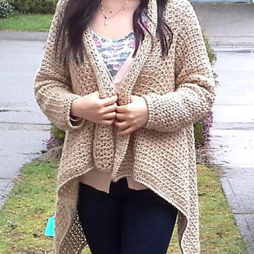 V-Stitch Seamless Drape Front Cardigan