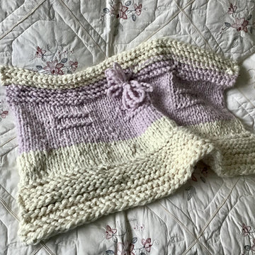 Lavender Lamb Baby Blanket