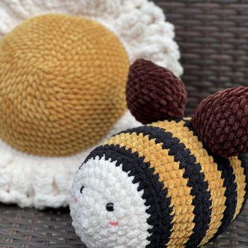 Bumblebee Daisy Pillow set