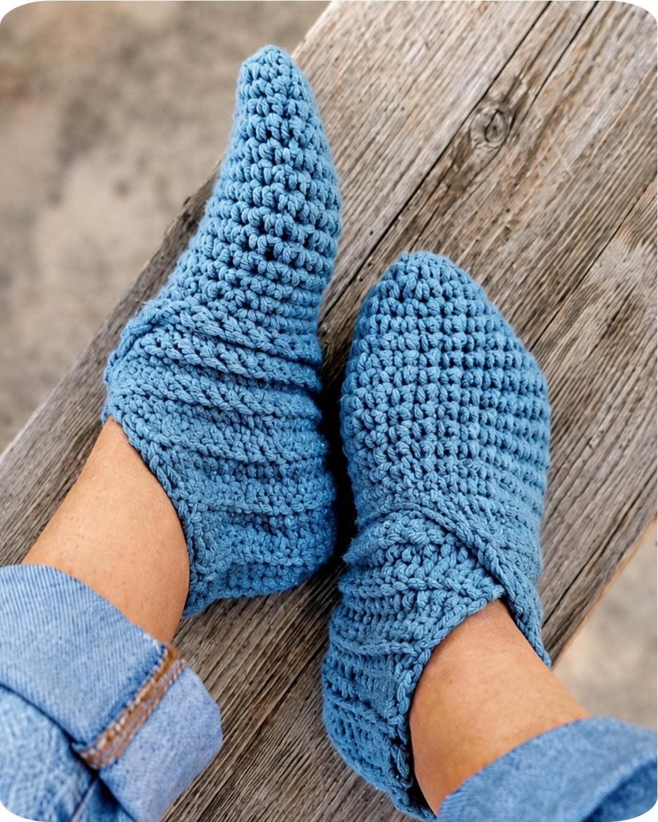 Cozy crochet slipper socks for adults and kids pattern S5
