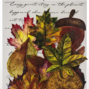 Prima Marketing Fabric Leaves 12/Pkg - Fall Pine