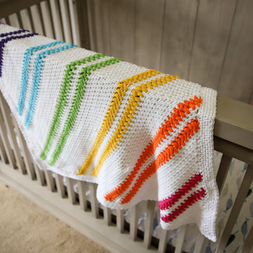 Biased Braids Rainbow Baby Blanket