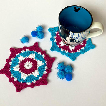 Hexagon flower coaster by HueLaVive
