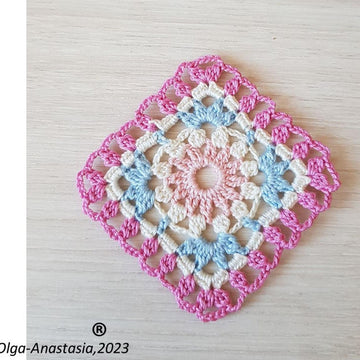 Bright crochet square