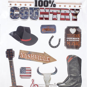 Paper House 3D Stickers - Country