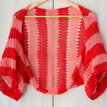 Knitting Pattern Bright Boho Summer Shrug