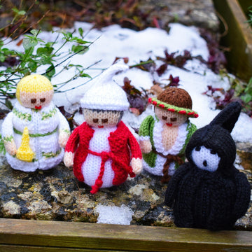 Scrooge Christmas Carol Dolls Knitting Pattern - Toy Knitting Pattern