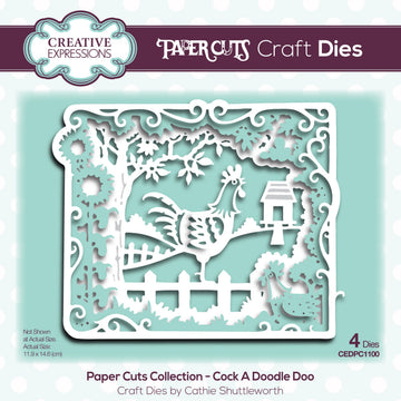 Creative Expressions Paper Cuts Craft Dies - Cock A Doodle Doo