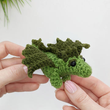 Crochet mini dragon pattern, amigurumi baby dragon crochet pattern